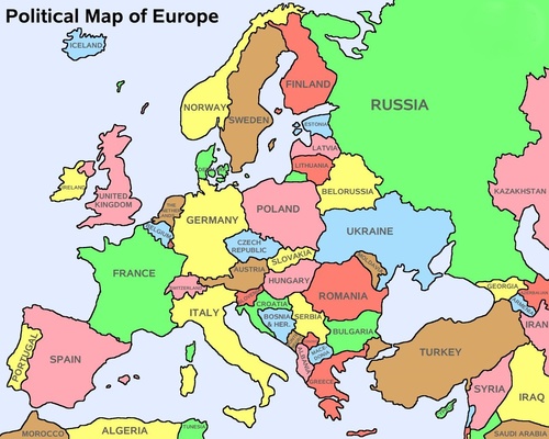 География с детьми. Карта Евро союза
