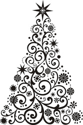 Новогодние трафареты на окна 2014
